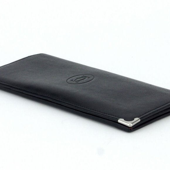 Cartier length wallet cabochon Bordeaux leather Auth used T18091 - Picture 2 of 8